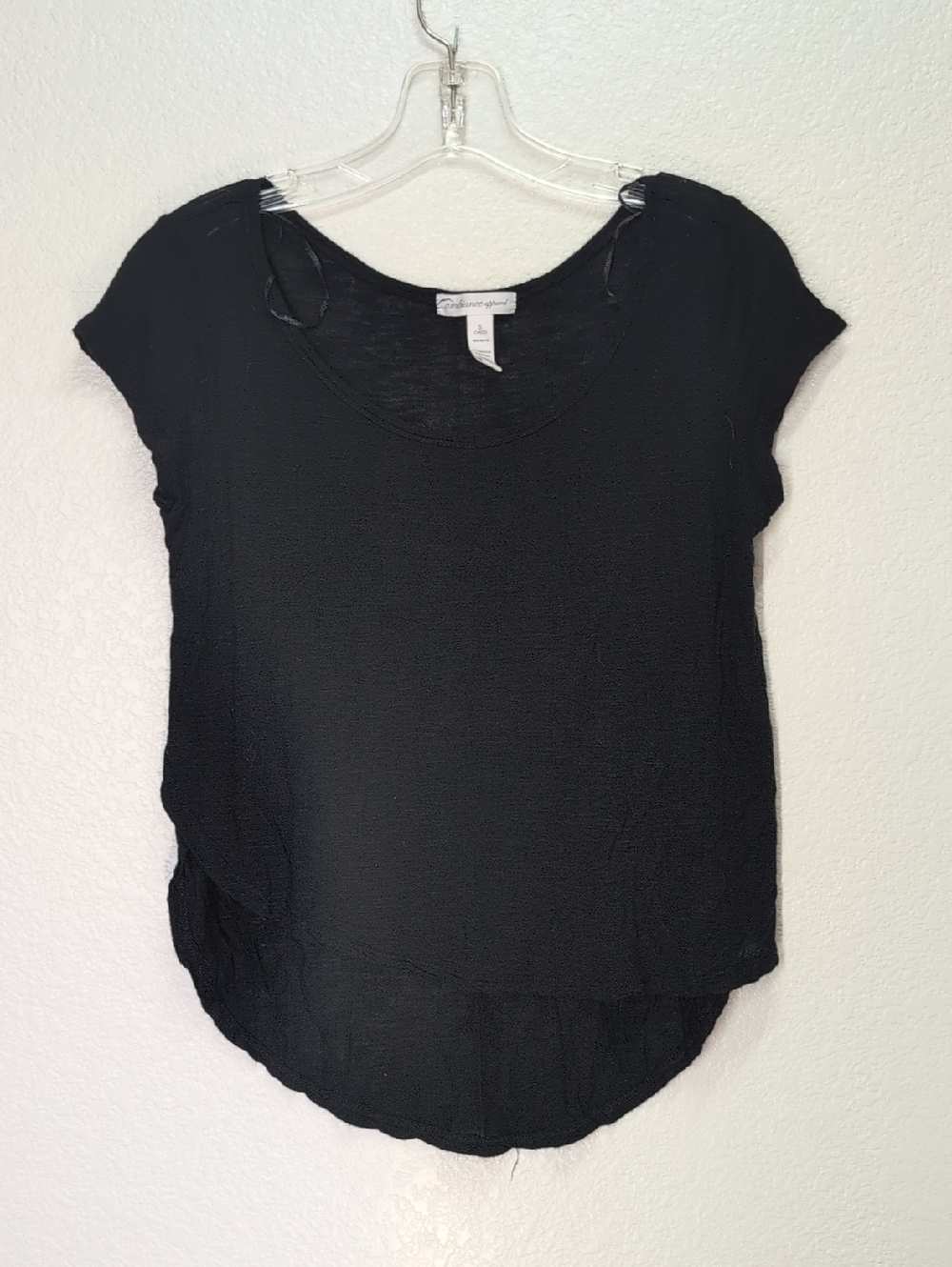Ambiance Apparel | Woman's| Loose Black Short Sleeve Top